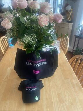 Bloomingdale's Tote and Cap with Pink Logo from Margo’s Got Money Troubles NWOT